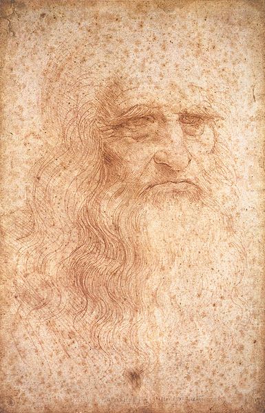 Leonardo da Vinci: Self-portrait. From WikimediaCommons.