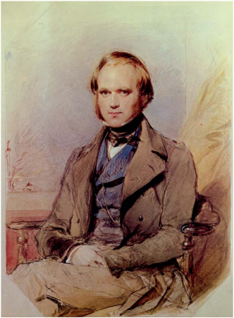 Portrait of Charles Darwin painted by George Richmond (1840)